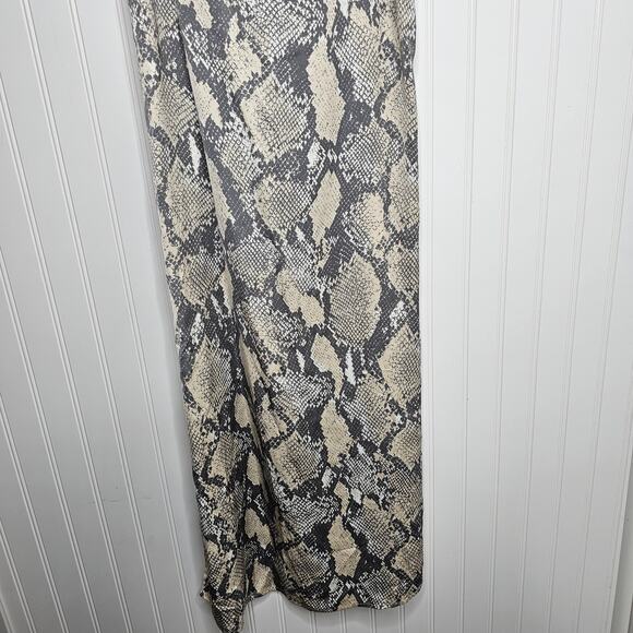 H&M Womens Satin Snake Print Slip Dress Size XS Sleeveless Date Night Silky Boho - Picture 4 of 12